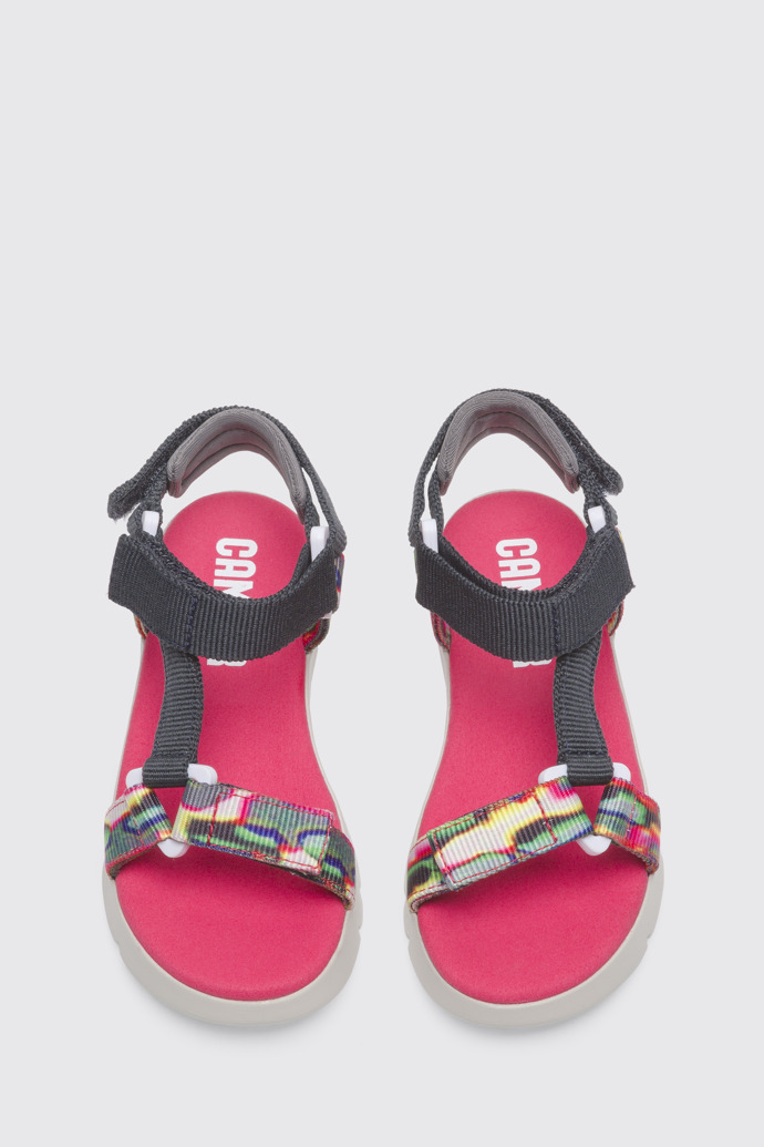 Overhead view of Oruga Multicolor Sandals for Kids