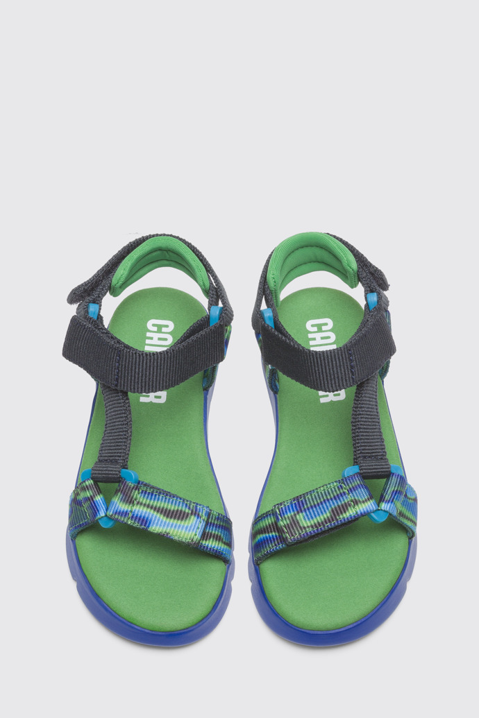 Overhead view of Oruga Multicolor Sandals for Kids