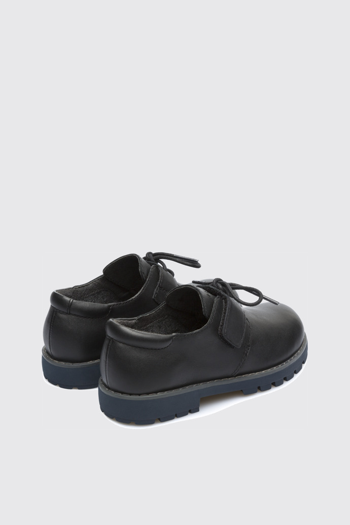 Back view of Compas Black SMART CASUAL SHOES for Kids