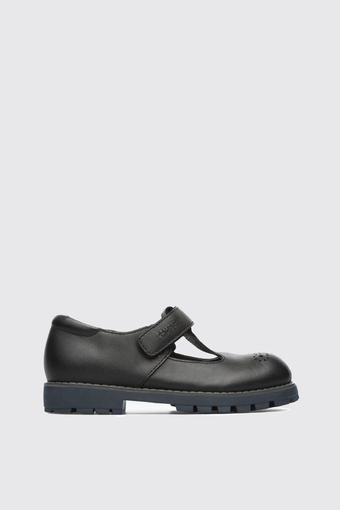 Side view of Compas Black SMART CASUAL SHOES for Kids