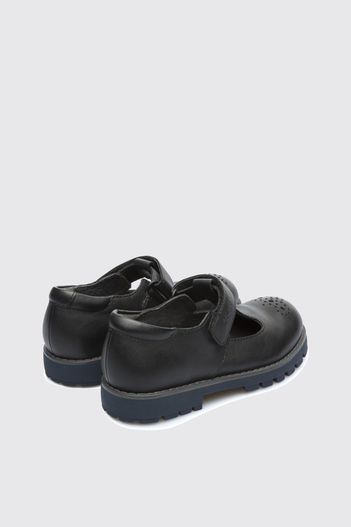Back view of Compas Black SMART CASUAL SHOES for Kids