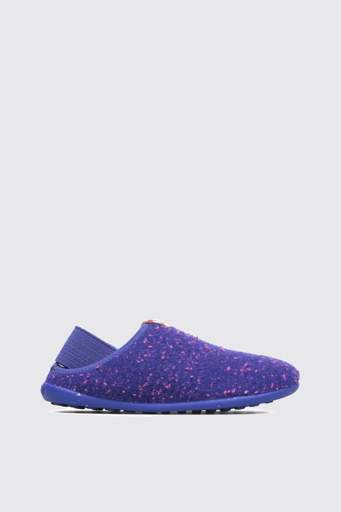 Side view of Wabi Purple Slippers for Kids