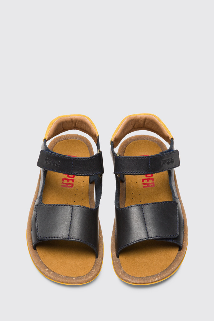 Overhead view of Bicho Blue Velcro for Kids