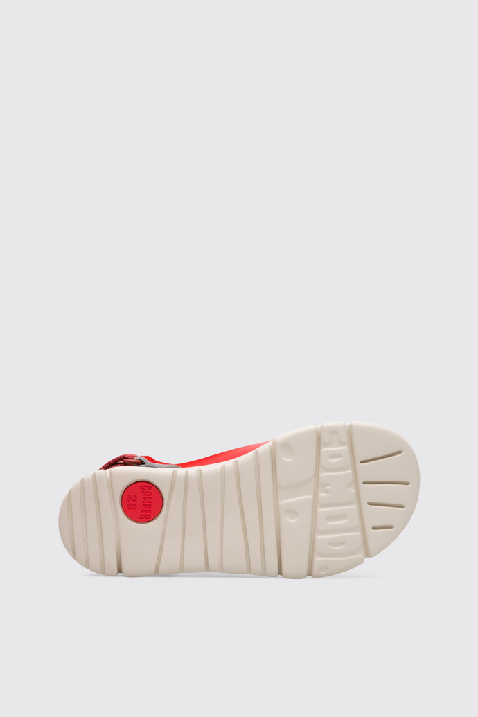 The sole of Oruga Red Sandals for Kids