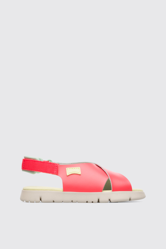 Side view of Oruga Pink Sandals for Kids