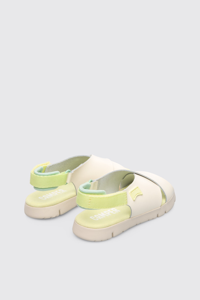 Back view of Oruga Beige Sandals for Kids