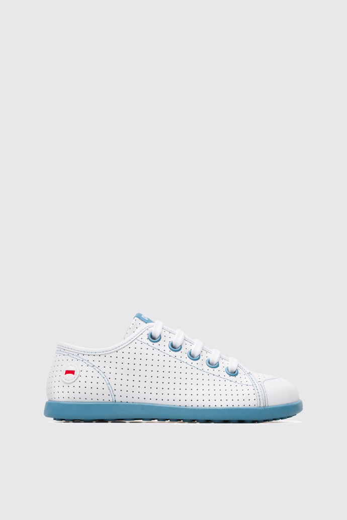 Side view of Noon White Sneakers for Kids