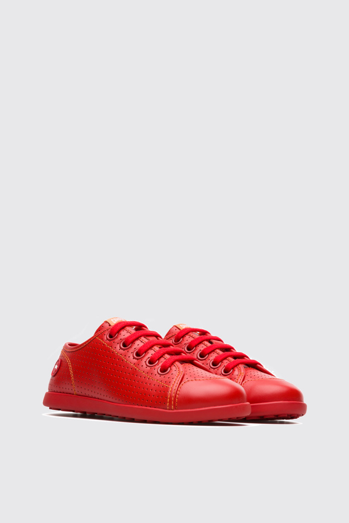 Front view of Noon Red Sneakers for Kids