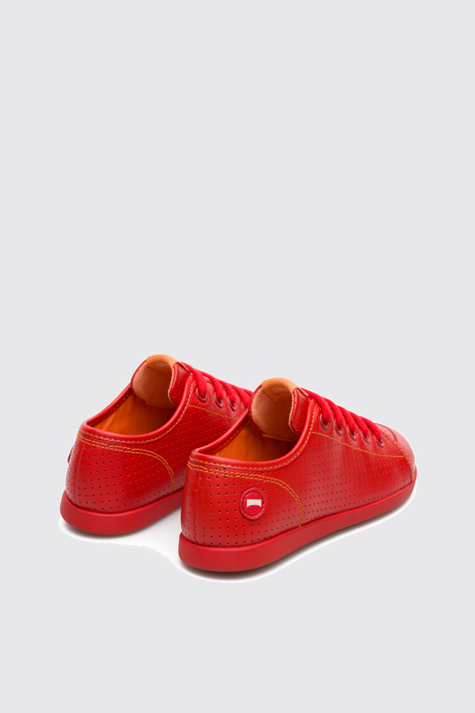 Back view of Noon Red Sneakers for Kids