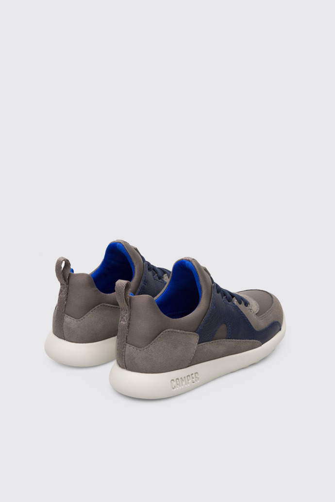 Back view of Driftie Grey Sneakers for Kids