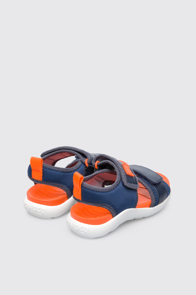Back view of Wous Blue Sandals for Kids