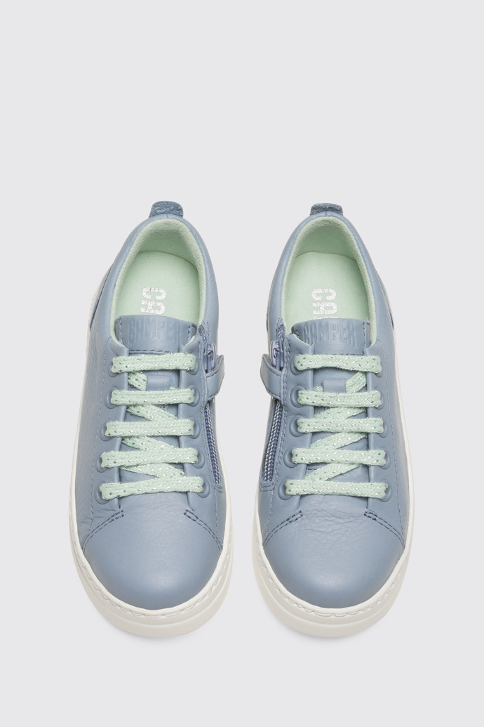 Overhead view of Runner Up Blue Sneakers for Kids