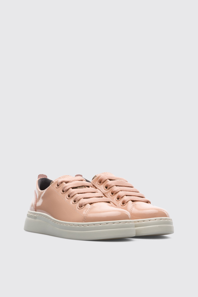 Front view of Runner Up Nude Sneakers for Kids