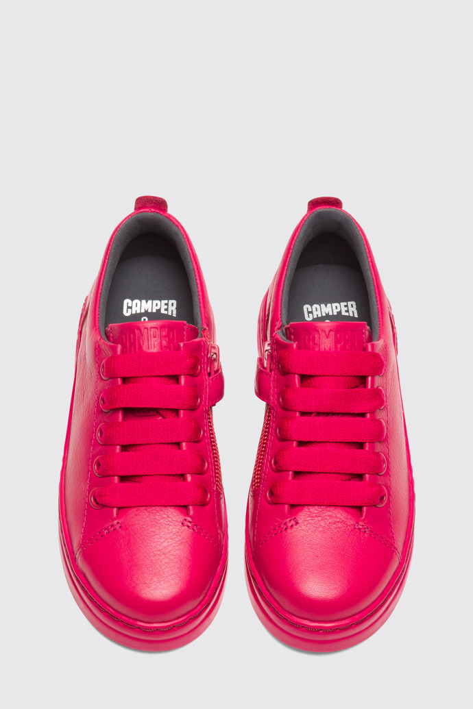 Overhead view of Runner Up Pink Sneakers for Kids