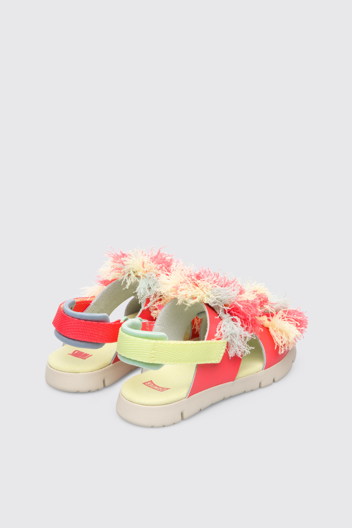 Back view of Twins Pink Sandals for Kids