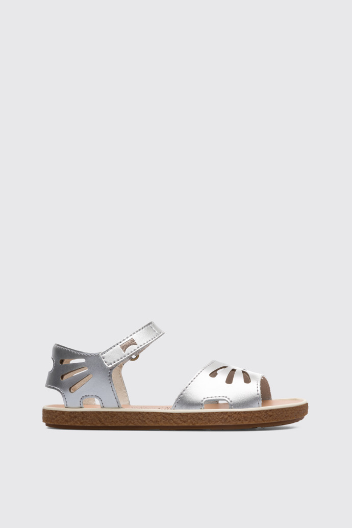 Side view of Miko Grey Sandals for Kids