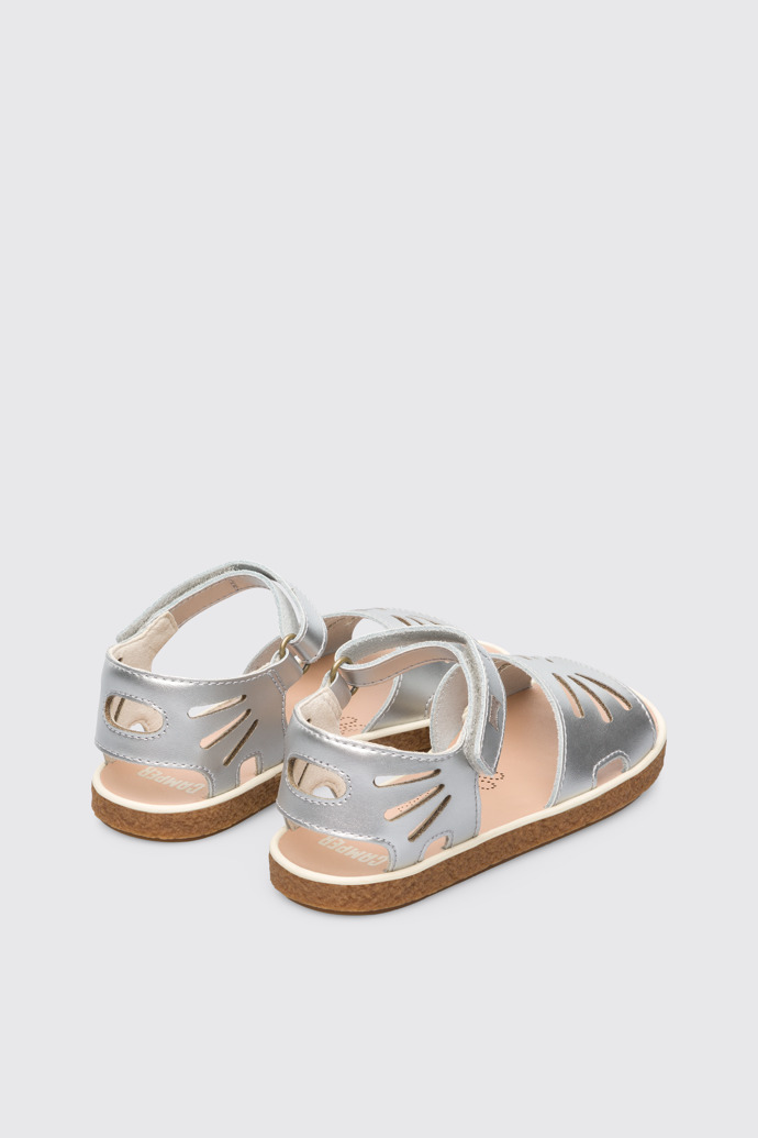 Back view of Miko Grey Sandals for Kids