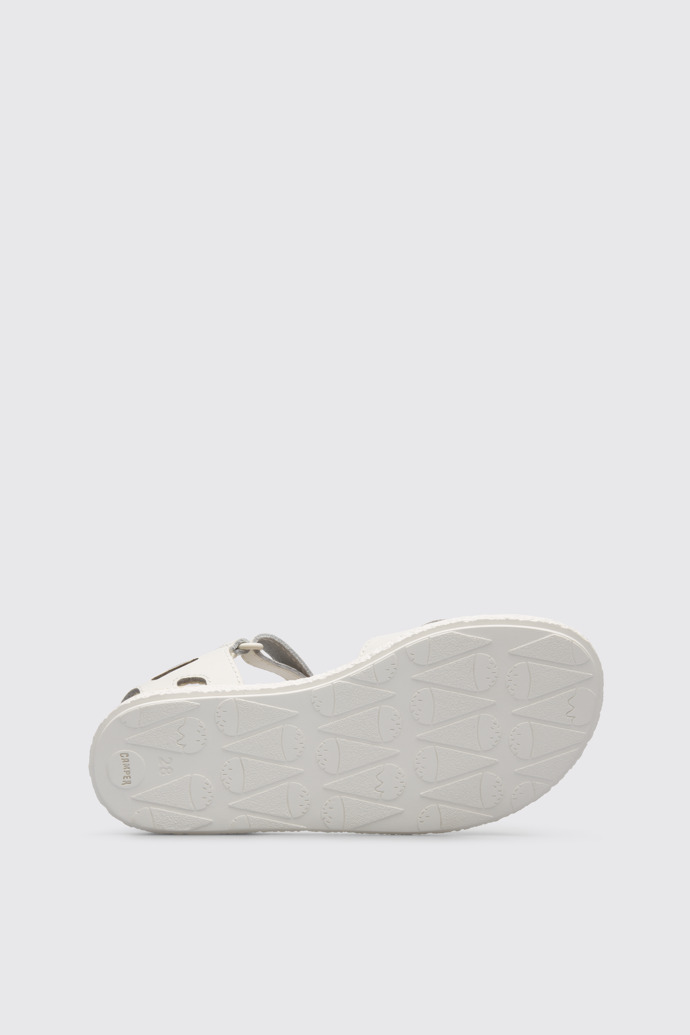 The sole of Miko White sandal for girls