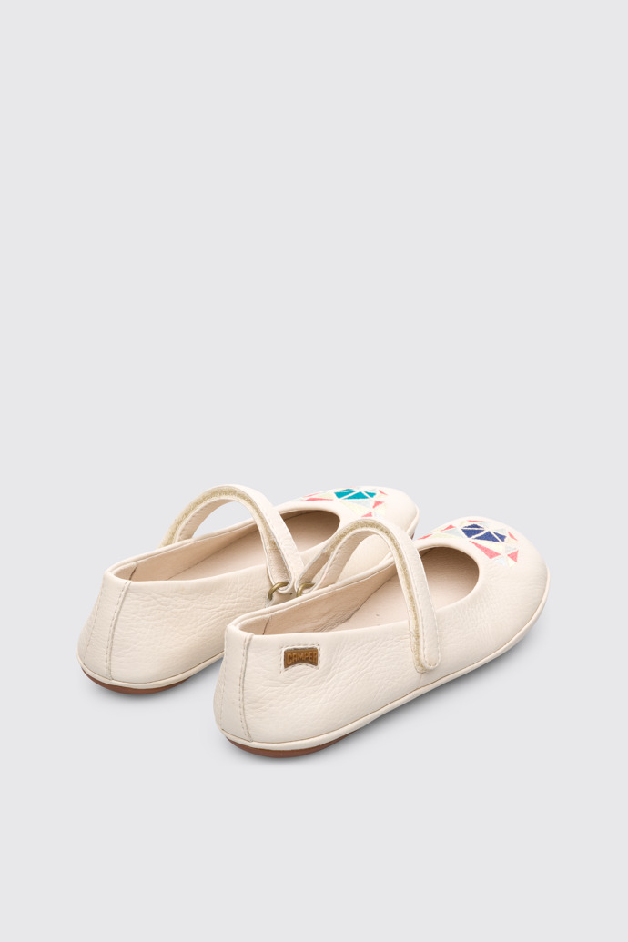 Back view of Twins Beige Ballerinas for Kids