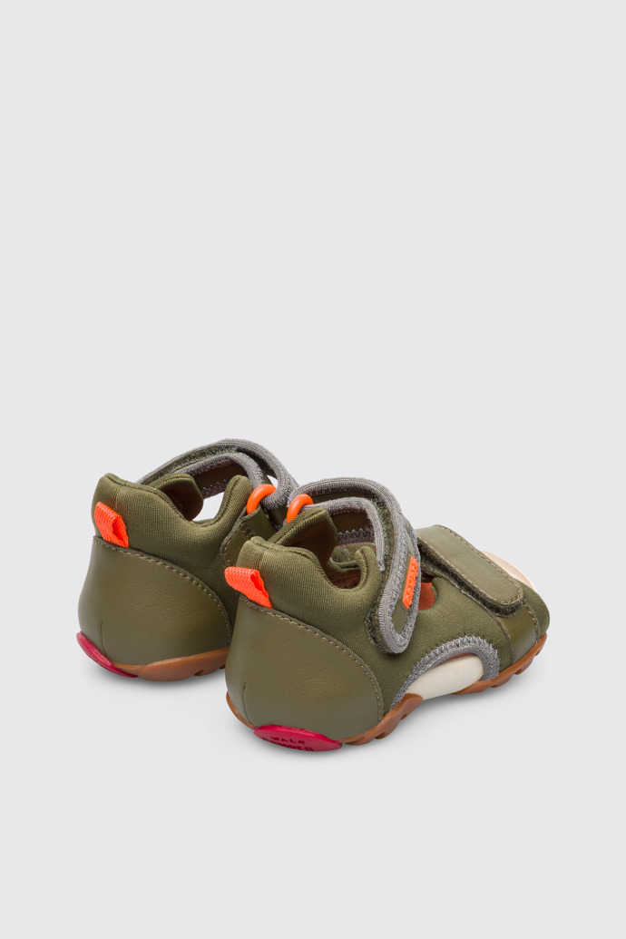Back view of Ous Green Sandals for Kids