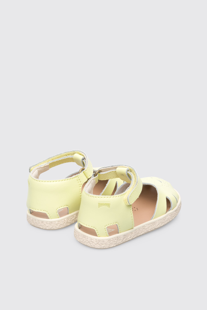 Back view of Twins Yellow Sandals for Kids