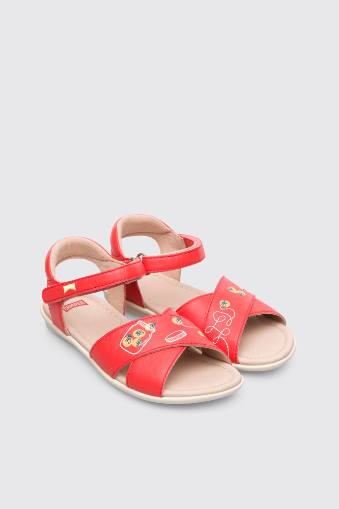 Front view of Twins Pink Sandals for Kids