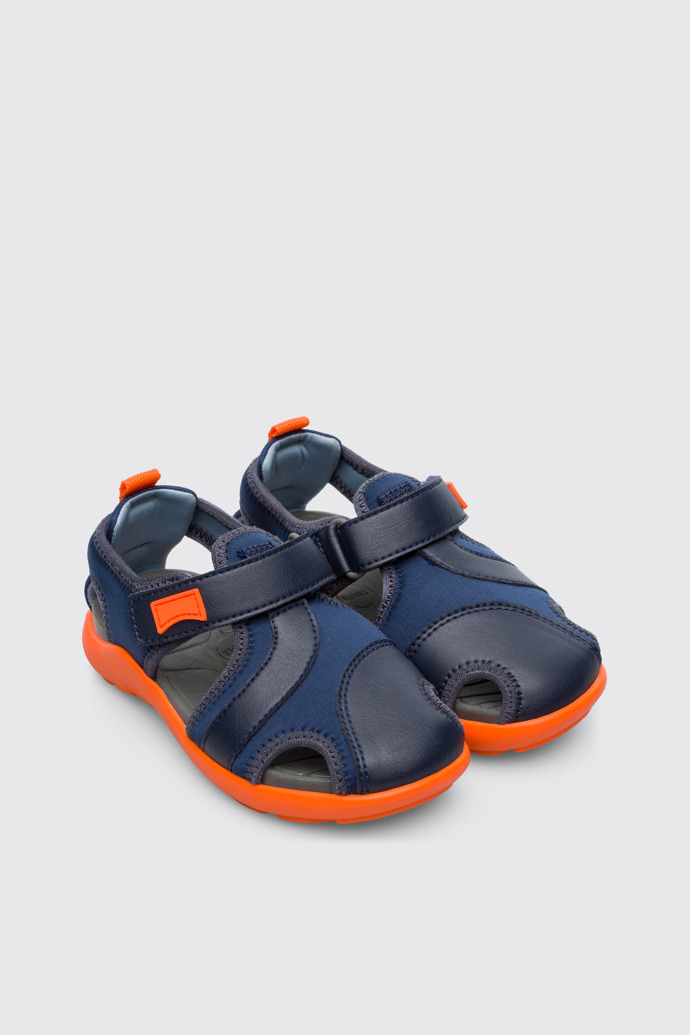 Front view of Wous Blue Sandals for Kids