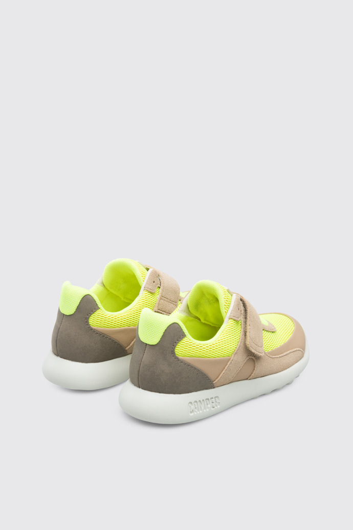 Driftie Sneaker per bambini beige e giallo neon