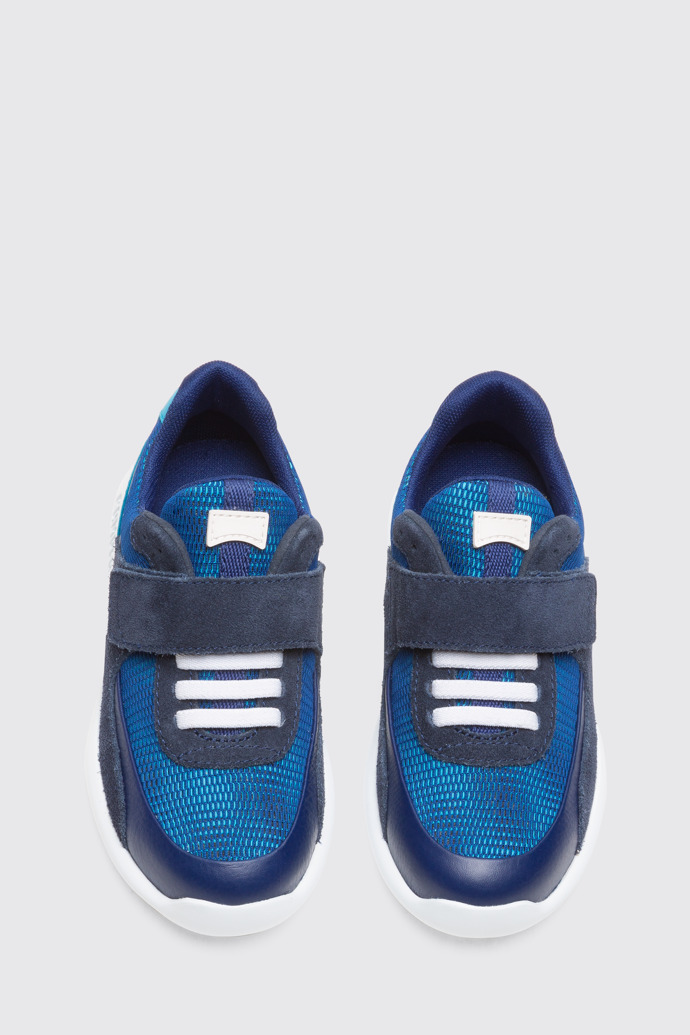 Overhead view of Driftie Blue kids’ sneaker