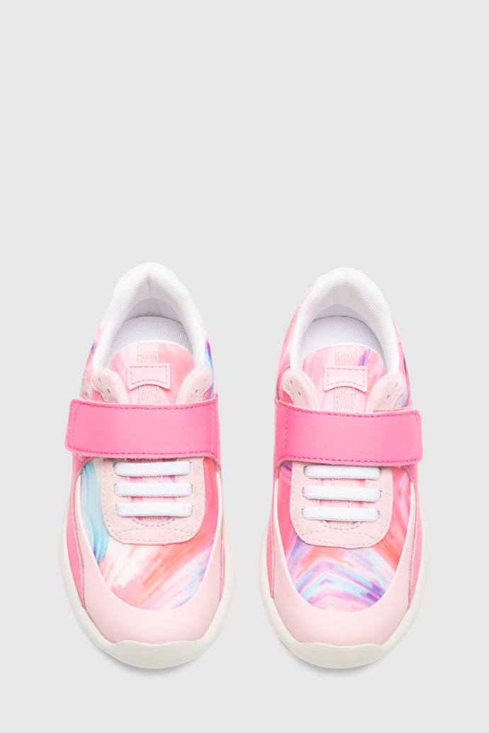 Overhead view of Driftie Pink kids’ sneaker