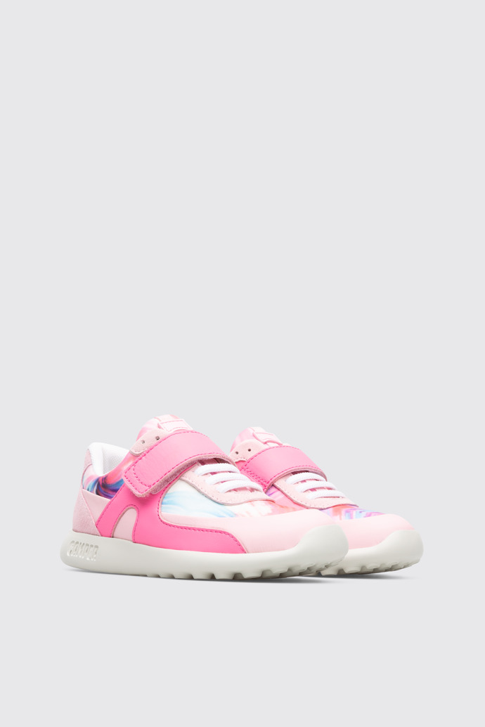 Front view of Driftie Pink kids’ sneaker