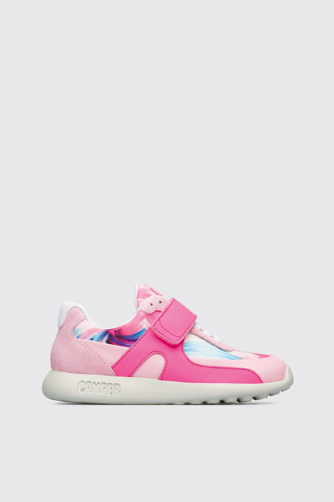 Side view of Driftie Pink kids’ sneaker