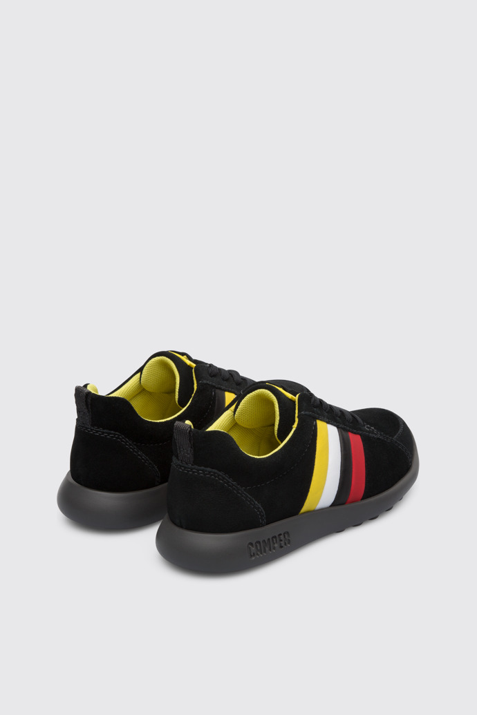 Back view of Twins Black Sneakers for Kids