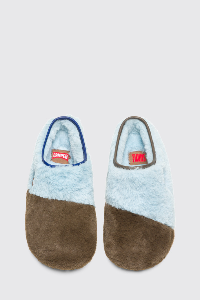 Overhead view of Twins Multicolor Slippers for Kids