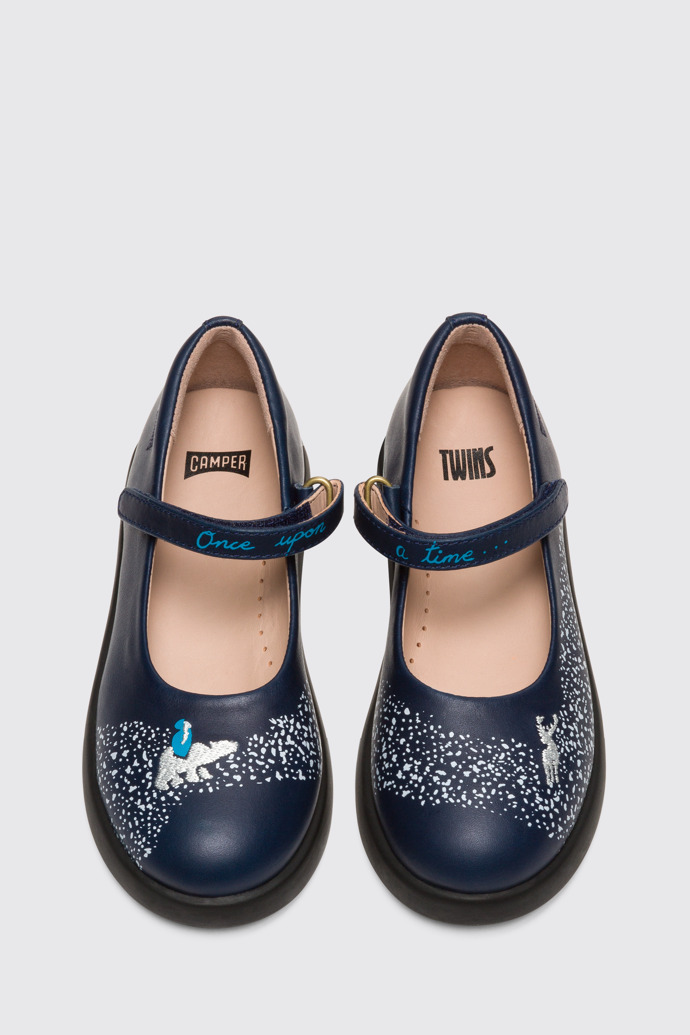 Overhead view of Twins Blue Ballerinas for Kids