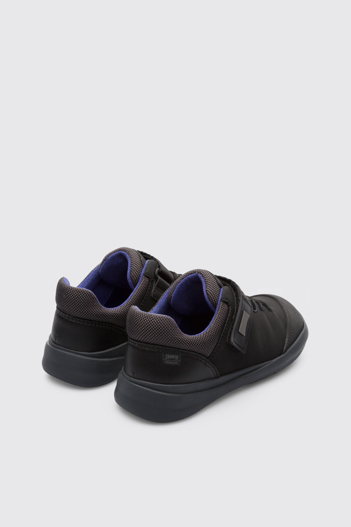 Back view of Ergo Black Sneakers for Kids