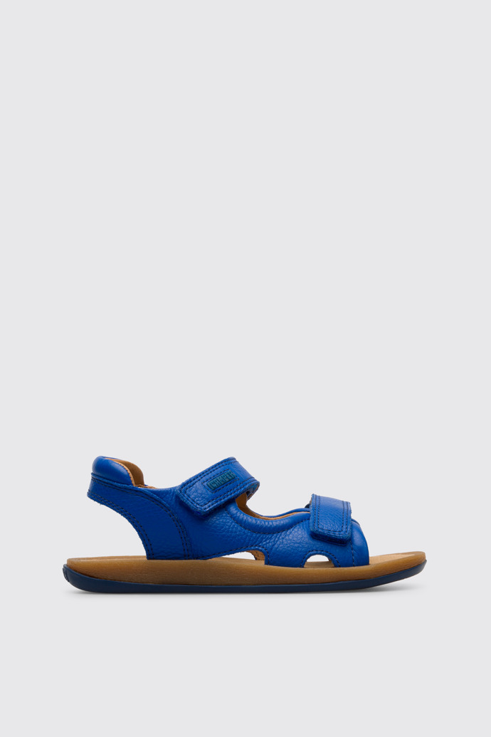 Side view of Bicho Blue sandal for kids