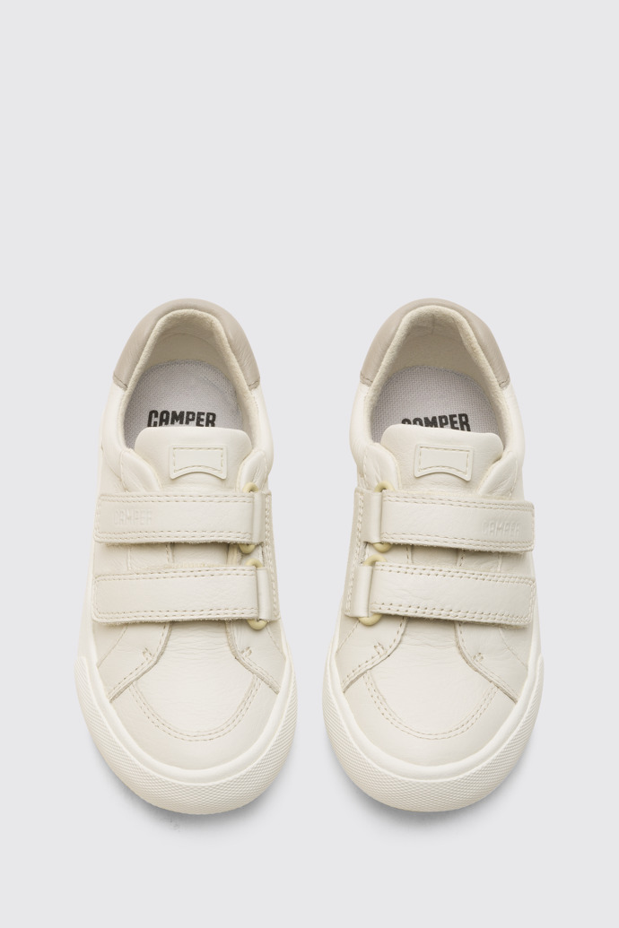 Overhead view of Pursuit White sneaker for kids