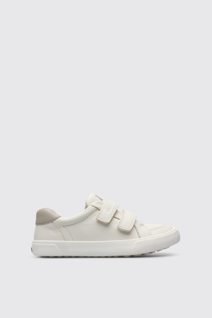 Side view of Pursuit White sneaker for kids