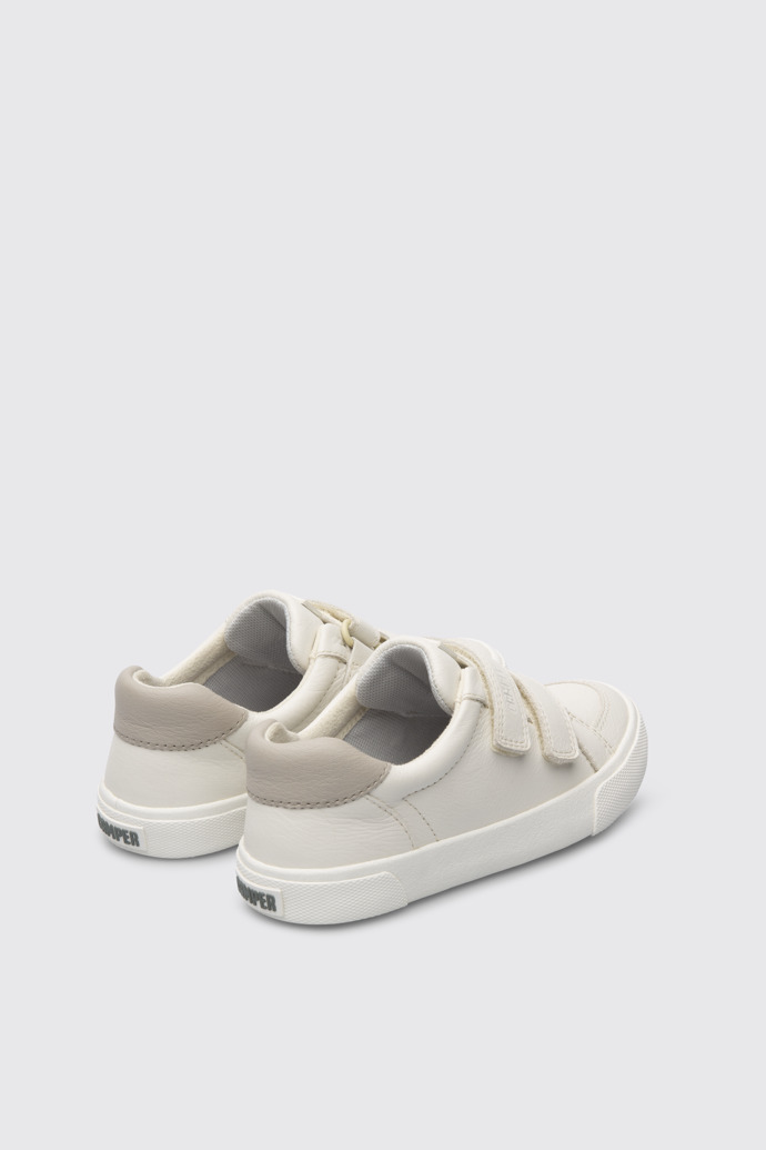 Back view of Pursuit White sneaker for kids