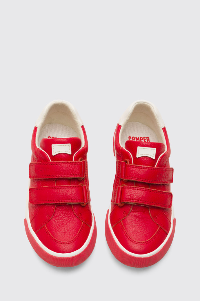 Overhead view of Pursuit Red sneaker for kids