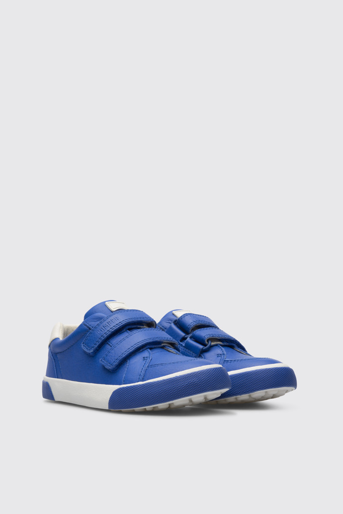 Front view of Pursuit Blue sneaker for kids