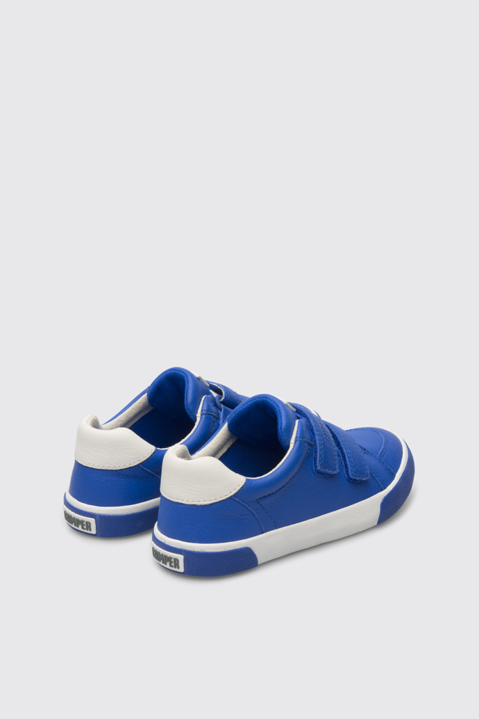 Back view of Pursuit Blue sneaker for kids