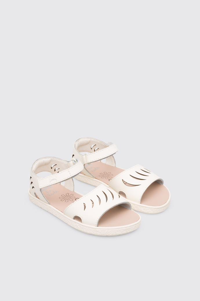 Front view of Miko Cream girl’s sandal