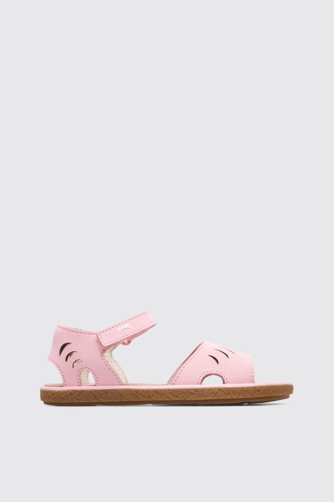 Side view of Miko Pastel pink girl’s sandal