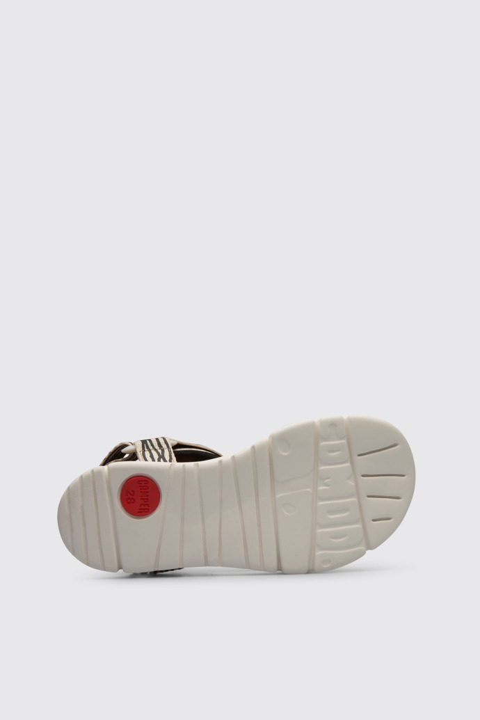The sole of Oruga Multicoloured webbing strap sandal