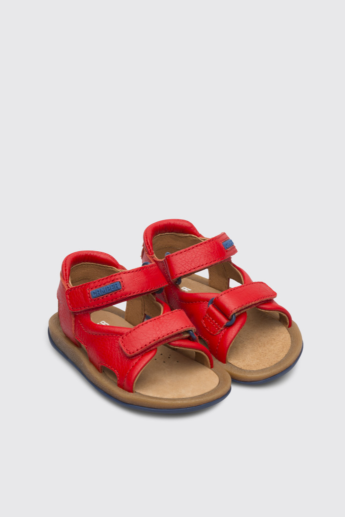 Front view of Bicho Red sandal for boys