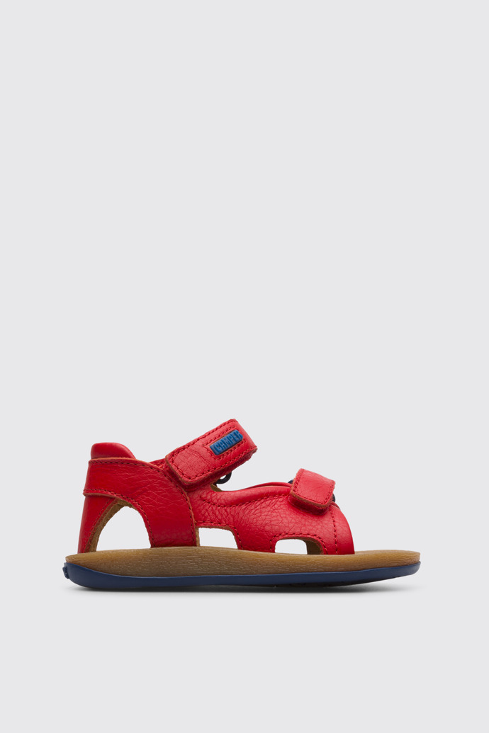 Side view of Bicho Red sandal for boys