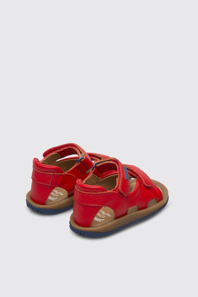 Back view of Bicho Red sandal for boys