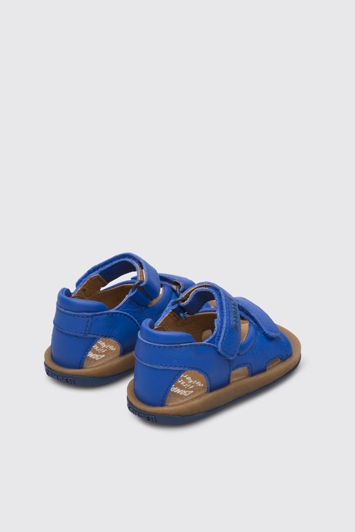 Back view of Bicho Blue sandal for kids